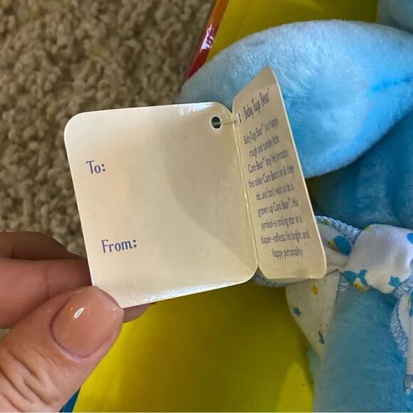 NWT Vtg 2003 Care Bears 10” Plush Baby Tugs Bear +Book Stuffed Animal - Picture 3 of 5